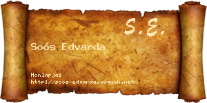 Soós Edvarda névjegykártya